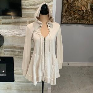 Blue‎ SAKS 5th Avenue Wearables Handerkerchief  Hoodie Jacket Size S (823)